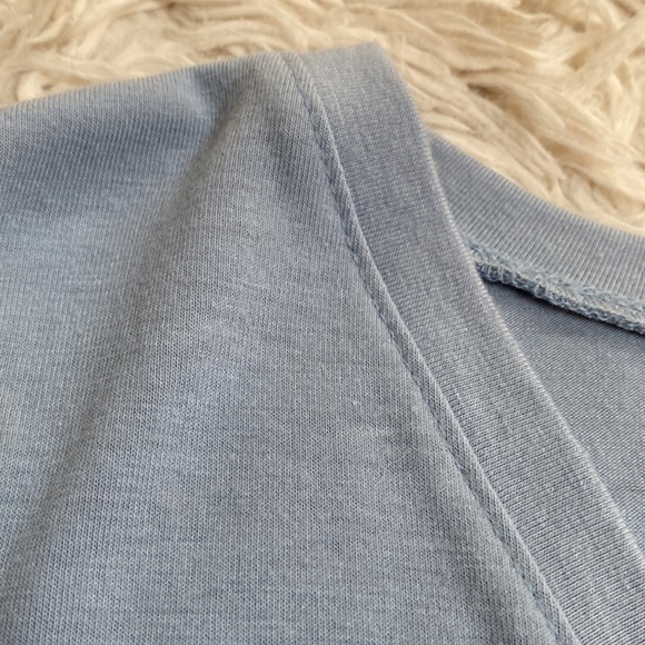 Zenana Premium V-Neck Top 💗 Blue-Gray - Picture 7 of 11